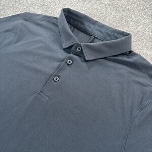 Lululemon Men's Evolution Polo Shirt Short Sleeve Navy Blue Size XL